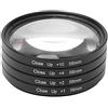VBESTLIFE Kit filtro macro da 4 pezzi, macro da 58 mm Macro Close Up +1 +2 +4 +10 Kit filtro obiettivo fotocamera per fotocamere Canon/Nikon/Sony, con scatola di immagazzinaggio