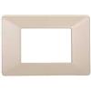 ETTROIT Placca compatibile Vimar Plana 3 moduli plastica colore sabbia Ettroit EV83309
