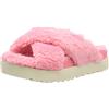 UGG Fuzz Sugar Cross Slide, Pantofole Donna, Pink Jasmine, 37 EU