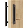 WOLFBIRD Maniglia per Porta Scorrevole 30CM - Nera per Porta della Stalla, Cucina, Armadio in Legno
