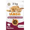 IAMS Sensitive Digestion cibo secco per gatti con tacchino - Cibo secco per gatti con stomaco sensibile da 1 anno, 3 kg