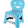 Helperfect® 2in1 sedia pieghevole plastica sgabello pieghevole per bambini con schienale - Stabile; Sicura; facile da maneggiare - sedie pieghevol Perfetto anche per la cucina o il bagno (blu)