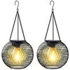 KagoLing Lanterne Solari da Esterno, 2 Pezzi Lampada Solare da Giardino | IP65 Metallo Impermeabile Lampada da Esterno per da Esterno Giardino Natale Feste Camera da Letto Decorazioni (Bianco caldo)