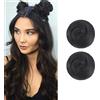 Dsoar 2PCS Mini Artiglio Finto Bun Dritto Capelli Estensioni Bun Capelli Ciambella Chignon Clip in Capelli Scrunchies