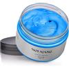 MOFAJANG Cera Temporanea per Capelli, Formula Vegetale Facile da Lavare, Argilla per Capelli per Uomini e Donne, Cera Opaca per Tinture per Capelli per Feste, Cosplay e Halloween, 120g(Blu)