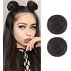 Dsoar 2PCS Mini Artiglio Finto Bun Dritto Capelli Estensioni Bun Capelli Ciambella Chignon Clip in Capelli Scrunchies