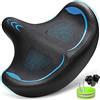 CDYWD Extra Larga Sella Bici Comoda Uomo e da Donna, Sellino Bici Morbido per Antiprostata, Con Sospensione, Ergonomica Profilo Alare, Sedile Bici per Biciclette da MTB, City Bike, Ebike, Cyclette