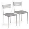 Astimesa Scsigr Sedia Da Cucina, Struttura In Metallo, Grigio, Altura De Asiento 45 cms