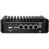 KingnovyPC Microapparecchio firewall, 4 porte i226 2.5GbE LAN Celeron J6413 Mini PC senza ventola, 16GB DDR4 256GB NVMe, 5*USB, Type-C/DP/HDMI, AES-NI Router VPN Openwrt Barebone Slot Wi-Fi