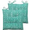 furn. Geometrico Ogi Pintuck Poliestere Rinforzato con rilievi della sede con i Legami (Confezione da 2), di Cotone, Teal
