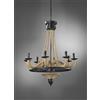 Onli Sandokan Lampadario E14, 6 W, Nero/Corda, 66 x 138cm, metallo;corda