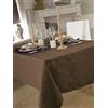 CALITEX - Tovaglia damascata, Ovale, 180 x 240 cm, Colore: Tortora