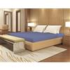 BANZAII TEXTILE INNOVATOR ONLINE Banzaii Lenzuolo sotto con Angoli con Elastico Una Piazza e Mezza 100% Puro Cotone Alta Qualità Made in Italy per Materassi 120/130 cm x 190/200 cm, altezza fino a 30 cm Azzurro Scuro