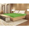 BANZAII TEXTILE INNOVATOR ONLINE Banzaii Lenzuolo sotto con Angoli con Elastico Matrimoniale 100% Puro Cotone Alta Qualità Made in Italy per Materassi 160/170 cm x 190/200 cm, altezza fino a 30 cm Verde Mela