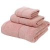 ZumZup Set di asciugamani da bagno, 3 pezzi, 100% cotone, super morbido, lenzuola da bagno ad asciugatura rapida, colore: rosa, 70 x 140/35 x 75/35 x 35 cm