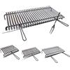 ANGELO PEGORARO Graticola per Barbecue griglia Acciaio Inox Varie Misure (GRATICOLA Acciaio Inox AISI 430, INGOMBRO Totale Max CM 43X35)