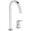 Ideal Standard - Gusto Miscelatore cucina a 2 fori, Bocca alta squadrata, con cartuccia FirmaFlow, bocca girevole a 360°, Collegamento a vite dal basso, Cromato