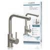 SCHÜTTE 99705 VITAL - Rubinetto per lavello da cucina, con doccetta estraibile, rubinetto automatico con sensore, miscelatore lavello, rubinetto a infrarossi senza contatto, in acciaio inox