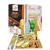 Krista's Kitchen Kit Sushi - Set Sushi Maker Completo in Bambù - 2 Tappetini, 3 Paia di Bacchette con Borsa, Paletta, Spatola, Muffa di Sushi, Affettatrice per Avocado, 2 Porta Salse con eBook