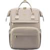 LOVEVOOK Zaino per PC Donna Multitasche, Laptop 15.6 Pollici Portatile, Zaino Impermeabile con Caricatore USB, Borsa da Viaggio Lavoro Scuola Ufficio, Taro Cenere