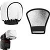 TUKNN Diffusore Flash,2 in 1 Argento Riflettore,Flash Diffusore Argento Riflettore,Diffusore Flessibile Universale Flash,Universale Morbido Mini Bounce Softbox Flash,Diffusore Universale in Tessuto,2 PCS