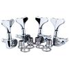 Guyker Guitar Bass Tuners (4 for Right) - 1:17 Ratio Headstock Sealed Tuning Key Pegs Machine Head Replacement for Electric Jazz Bass or Precision Instruments - Chrome