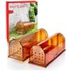 PATTLER® Trappola per Topi Vivi - Trappole per topi da Esterno e Interno - Trappole topi utilizzabili con esche per topi di vario genere - Trappola per Topi Grandi e Piccoli topi - Arancio 2 Pezzi