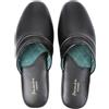 Pamir Pantofole da uomo in vera pelle, con suola in memory foam e suola esterna in pelle,Nero, 42.5 EU Large