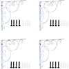 Wuuooei Staffe in Metallo per Mensole Pesanti, 4PZ Supporto per Mensole da Parete, Staffe a L per Mensole, Supporti per Mensole Triangolare Staffe con Viti per Scaffale per Libri Scaffale da Cucina Espositore