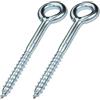 Aerzetix - C58287 - Set di 2 ganci a vite con occhiello anello Ø12x120mm per ponteggio tubolare - rete legno - fissaggio a parete - in acciaio - colore argento
