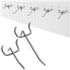 efuturetime 100 x Ganci Pannello Portautensili, Ganci per Pannelli Forati, Pegboard Hooks, Ganci per Pannelli Forato Lunghezza 5 e 10 cm per Cucine, Supermercati, Scaffalature per Attrezzi