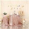 Eternal Beauty - Tovaglia rotonda con paillettes, per feste, matrimoni, banchetti, Lino, Oro rosa, 183cm/72