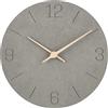 Warminn Orologio da parete a batteria, 30,5 cm, rotondo, silenzioso, grande, moderno, in legno, grigio, vintage, per bambini, esterni, cucina, camera da letto, doccia, ufficio, giardino, soggiorno