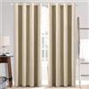 MIULEE Tende oscuranti con occhielli, effetto lino, set da 2 pezzi, 245 x 140 cm, colore tortora, opache, con occhielli, protezione dal freddo, per soggiorno, camera da letto, isolamento termico