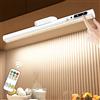 Hapfish Luce LED Sottopensile 4000mAh con Sensore di Movimentoe e Magnetica,Cucina | Lampada da Scrivania Senza Fili con Telecomando,Luci Tavolo Ricaricabile per Specchio Bagno,Muro,Armadio,Mensola Monitor