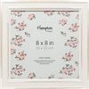 Hampton Frames, Cornice Portafoto Paloma, Legno Bianco 20x20cm, Stile Shabby Chic, Effetto Invecchiato, Montaggio Parete o da Tavolo | Design Contemporaneo per Foto Quadrate