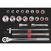 Ks tools 711.1034 - Zoccoli dei moduli e accessori 3/4 , 21 pezzi