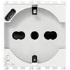 Vimar 19210.USB.B Arké presa 2 moduli SICURY 2P+T 16 A 250 V universale standard italiano P40 euscita USB tipo C 5V e 3 A per la ricarica rapida, bianco