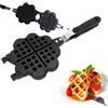 JIAMIAN Padella Waffle Maker Stampo con Manico Termoisolante, Waffle Iron, Macchine per Waffle, Cialda in Ferro, Utensile per Cottura a Muffa(B)