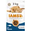 IAMS Cibo secco per gatti con tonno - Cibo secco per gatti da 1-6 anni, 3 kg