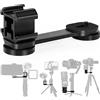 ChromLives Adattatore Per Flash Fotocamere Cold Shoe Extension 3 in 1 Cold Shoe Adattatore Adattatore a vite 1/4 compatibile con DJI OM4/Osmo Mobile 3 Zhiyun