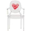 Kartell Lou Lou Ghost Sedia per Bambini, Trasparente/Cuore