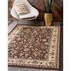 Unique Loom Kashan Collection - Tappeto tradizionale floreale con bordo, 155 x 244 cm, colore: Marrone