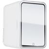 Generic Mini frigo silenzioso con specchio per il trucco,caldo/freddo frigorifero portatile per I prodotti di bellezza,cosmetici,medicine e la cura della pelle (6 litri),White,210×280×310mm