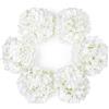 DuHouse Fiori artificiali di ortensia in seta più grandi con stelo, fiori finti di ortensia per matrimoni, casa, giardino, centrotavola, confezione da 6(bianco)