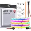BTF-LIGHTING FCOB COB RGB Striscia LED 12V WS2811 IC 5 metri 720LEDs/m IP30 | Flessibile Indirizzabile IC Strisce Nastro Nastri LED Inseguimento Colore 12mm per Cucina Soggiorno Bar Feste (Solo striscia)