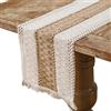 Yiomxhi Runner da Tavola in Iuta Runner Tavolo in Lino di Macramè con Nappe per Naturale Retrò Bohémien Festa Matrimoni Decorazione Table Runner per Casa Cucina Sala da Pranzo, 30 x 140 cm
