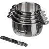 Kitchen Fun Beka 12566964, Serie 4 Pentole Move On in acciaio inox con manico rimovibile e in bakelite, 14/20 cm, utilizzabile su qualsiasi piano di cottura, inclusi quelli a induzione.