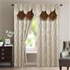 Elegant Comfort Lussuoso set di tende a pannello con mantovana attaccata e supporto 137,2 x 213,4 cm (set da 2), beige