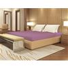 BANZAII TEXTILE INNOVATOR ONLINE Banzaii Lenzuolo sotto con Angoli con Elastico Una Piazza e Mezza 100% Puro Cotone Alta Qualità Made in Italy per Materassi 120/130 cm x 190/200 cm, altezza fino a 30 cm Lilla